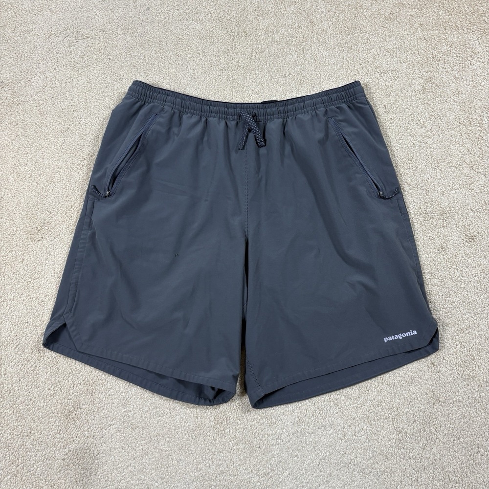 Patagonia Men's Nine Trails 8" Lined Running Shorts Forge Grey Large L